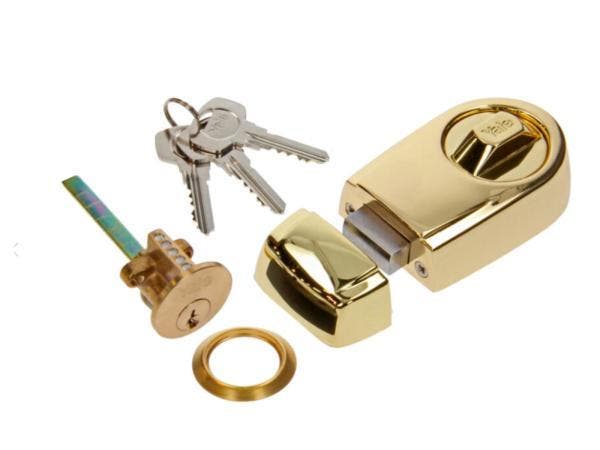 Veiling - 5x Yale oplegslot Rim Lock messing, Bricolage & Construction, Fenêtres & Moustiquaires