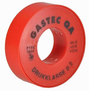 Teflon-tape 12 mtr x 12 mm x 0,1 mm Gastec, Ophalen of Verzenden, Nieuw