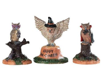 Lemax - Happy Owl-o-ween -  Set Of 3, Verzenden, Neuf