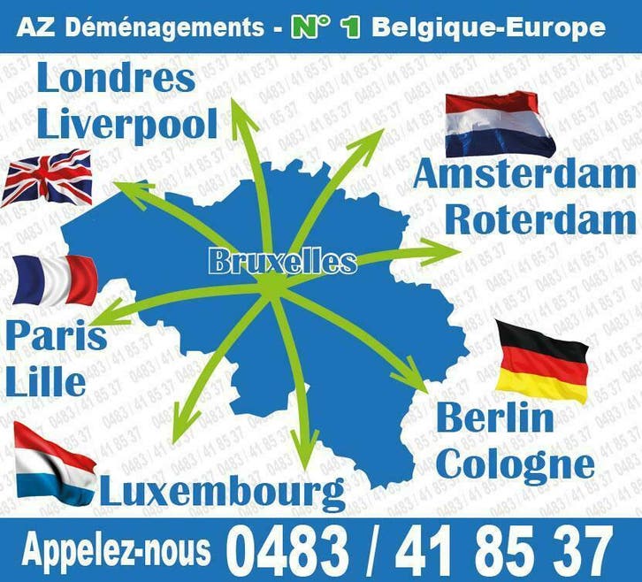 apd 799€-Londre 299€-Paris Lille Déménagement 0486/43.67.37, Diensten en Vakmensen, Verhuizers en Opslag