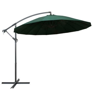 vidaXL Zweefparasol met aluminium paal 3 m groen, Verzenden, Nieuw