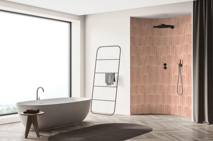 Wandtegel Sartoria Handvorm Rosa Roze Glans 5x25, Bricolage & Construction, Dalles & Carrelages, Enlèvement ou Envoi