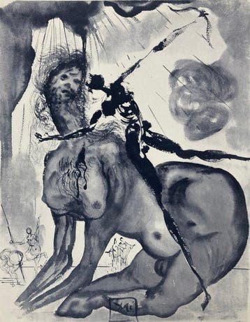 Salvador Dali (1904-1989) - The Minotaur - La Divine Comedie, Antiek en Kunst