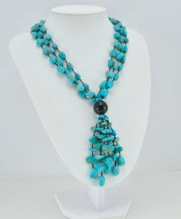 Turquoise - onyx et turquoise - Collier - TURCHESE ARIZONA, Antiek en Kunst