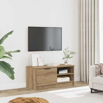 vidaXL Tv-meubel 80x35x36,5 cm bewerkt hout artisanaal, Verzenden, Nieuw