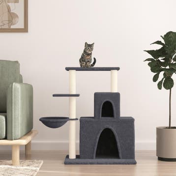 vidaXL Kattenmeubel met sisal krabpalen 83 cm donkergrijs, Verzenden
