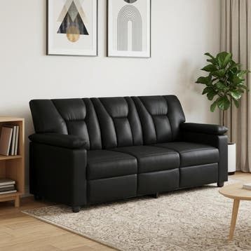 vidaXL bank / zetel Zwart 191 x 85 x 93 cm Kunstleer, Verzenden, Nieuw
