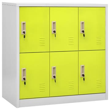 vidaXL Lockerkast 90x45x92,5 cm staal lichtgrijs en groen, Huis en Inrichting, Verzenden, Nieuw
