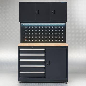 Datona Werkbank garage 120 cm met gereedschapskasten -, Ophalen of Verzenden