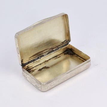 Boîte de tabac à priser - Argent 950