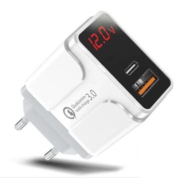 DrPhone HALO5 Qualcom 3.0 Quick Charge 18W Thuislader met PD, Verzenden