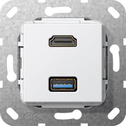 Gira Hdmi Usb 3.0 Type A Câble De Détournement Insert Pur, Bricolage & Construction, Électricité & Câbles, Envoi