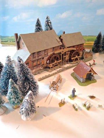 Faller, Preiser H0 - Modeltreingebouwen (50) - houtzagerij, Hobby en Vrije tijd, Nieuw