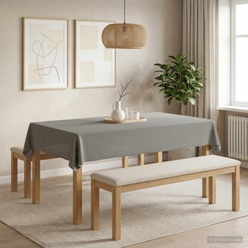 vidaXL Tafelkleed 5 st Rechthoekig Lichtgrijs 140 x 260 cm, Verzenden, Nieuw