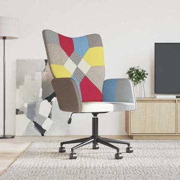 vidaXL Relaxstoel patchwork stof, Maison & Meubles, Fauteuils, Verzenden