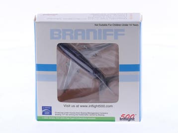 Schaal 1:500 Inflight500 355 4072 Boeing 737-200 Braniff..., Ophalen of Verzenden