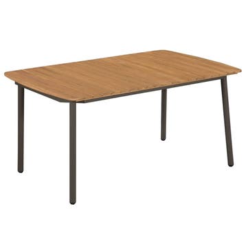 vidaXL Tuintafel 150x90x72 cm massief acaciahout en staal, Verzenden