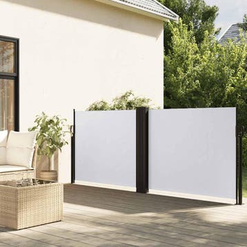 vidaXL Windscherm uittrekbaar 120x1000 cm wit, Tuin en Terras, Verzenden, Nieuw