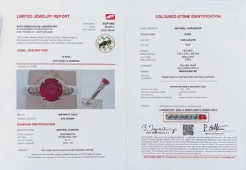 Zonder minimumprijs - Ring - 18 karaat Witgoud - 3.97ct. tw., Nieuw