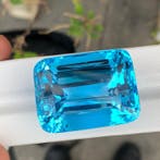 1 pcs Blauw Topaas - 216.70 ct - Lotus Gemology - GEEN HITTE, Nieuw