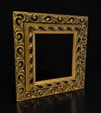 Lijst - Museaal - gegraveerd met voluten - bladgoud