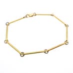 Bicolor gouden schakelarmband, Ophalen of Verzenden
