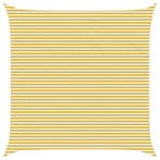 vidaXL Zonneschaduwzeil Geel en Wit 6 x 6 m HDPE, Verzenden, Nieuw