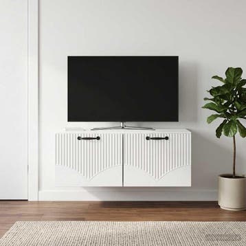 vidaXL Wandmontage TV-kast Hoogglans Wit 78,5 x 41 x 30 cm, Verzenden, Nieuw