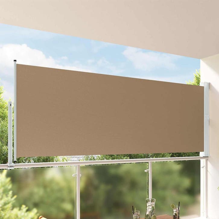 vidaXL Zijkant luifel 100% polyester, ijzer, staal, Tuin en Terras, Parasols, Nieuw, Verzenden