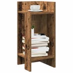 vidaXL Bijzettafeltje met plank 25,5x27x60 cm oud, Verzenden, Nieuw