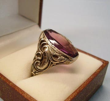 Zonder minimumprijs - Ring Zilver - 7.00ct. tw. Amethist -