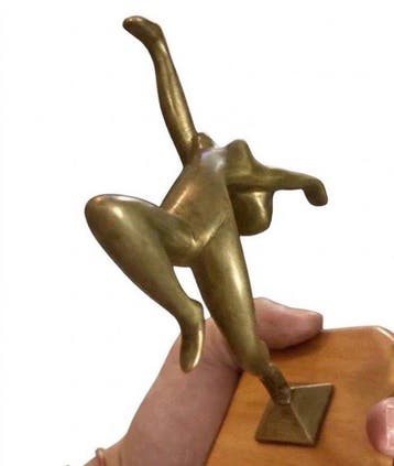 Statuette, Ballerina - 15 cm - Bronze, Bois, Antiek en Kunst