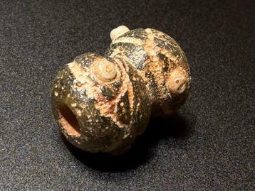 Celtique Verre Magnifique, superbe, rare Double-Bead with