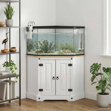vidaXL Aquarium Stand CORONA Wit 70 x 70 x 73 cm 300 kg, Verzenden, Nieuw