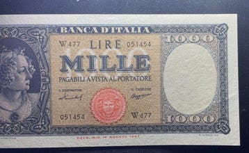 Italie. - 1.000 Lire 1959 Italia (Medusa) Sostitutiva -