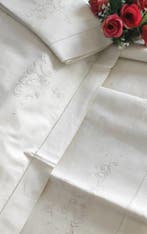 Bassetti - Corredo sposa lino ricamato - Drap de lit (3) -