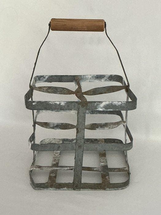 Mand - zinc , ca 1930-1940 - Oude flessennand, Antiek en Kunst, Antiek | Keukengerei