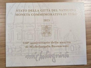 Vaticaan. 2 Euro 2025 Michelangelo (Zonder minimumprijs), Postzegels en Munten