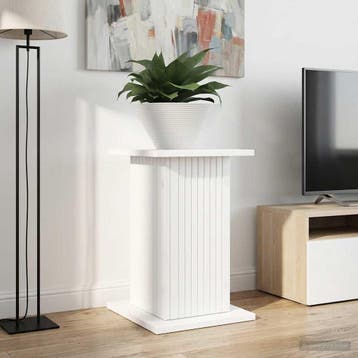 vidaXL Plantenstand 2 st Wit 30,5 x 30 x 43 cm Bewerkt hout, Verzenden, Nieuw