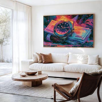 Iconica - Time is Money - Unique 1/1 XXL (100x150 cm), Antiek en Kunst