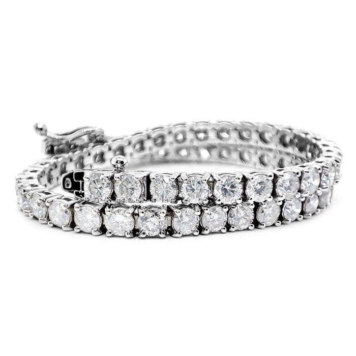 Armband - 14 karaat Witgoud - 5.40ct. tw. Diamant, Handtassen en Accessoires, Armbanden