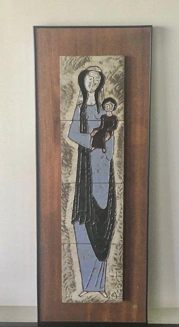 “Poost” - Pierre Oosterlinck - Wandbord - Keramiek, Hout -, Antiek en Kunst