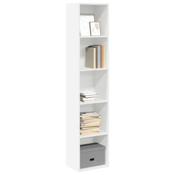 vidaXL Boekenkast 40x30x189 cm bewerkt hout wit, Verzenden
