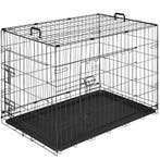 tectake Hondenkooi-roosterbox Luna, opvouwbaar, met 2 deuren, Dieren en Toebehoren, Verzenden, Nieuw