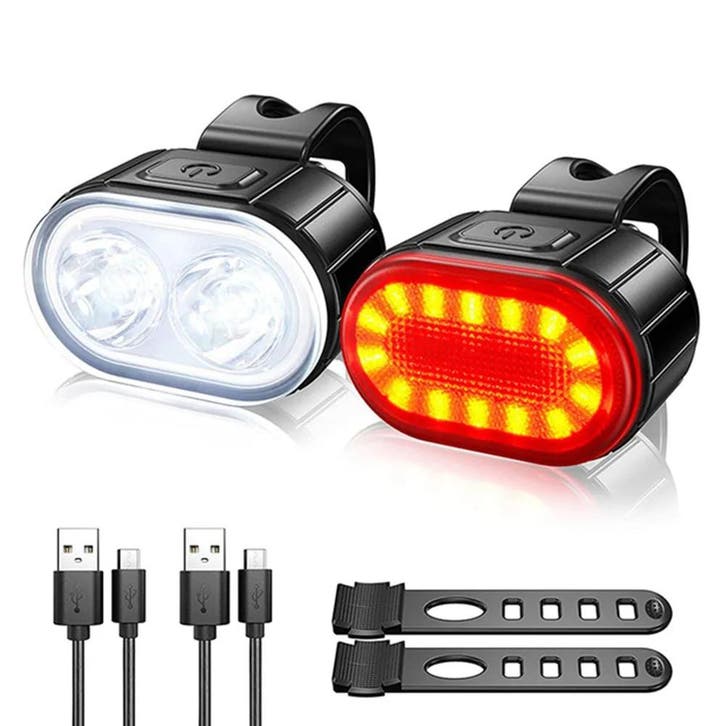 DrPhone CycleGlow – USB Oplaadbare Fietsverlichting – Voor, Fietsen en Brommers, Fietsaccessoires | Fietscomputers, Nieuw, Verzenden