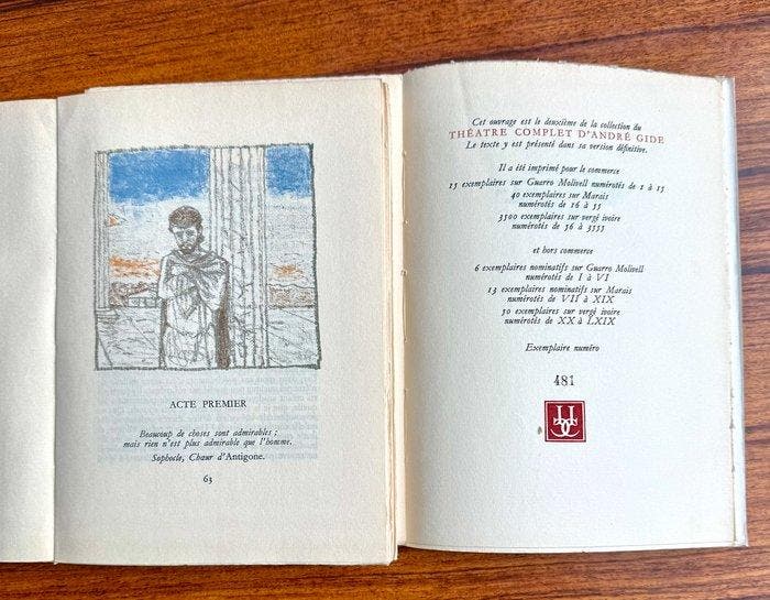 Lithographies de Maurice BRIANCHON - Le théatre complet de, Antiek en Kunst, Antiek | Boeken en Manuscripten