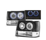 PHARES POUR JEEP GRAND CHEROKEE 93-98 ANGEL EYES NOIR, Verzenden