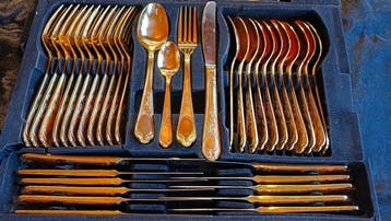 SBS Wien Goldbesteck - Vienna Rokoko 72 teilig - Bestekset, Antiek en Kunst