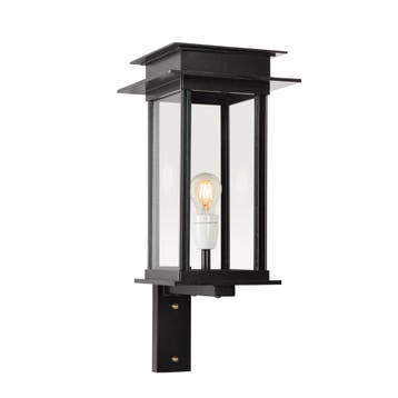 Strak & modern Muurlamp Praag medium zwart Buitenverlichting, Verzenden