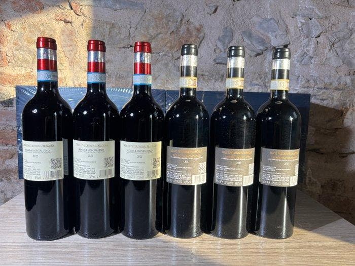 2017 x3 Brunello & 2022 x3 Rosso di Montalcino, Ciacci, Verzamelen, Wijnen
